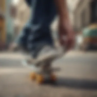 Skater using a keychain tool for quick adjustments