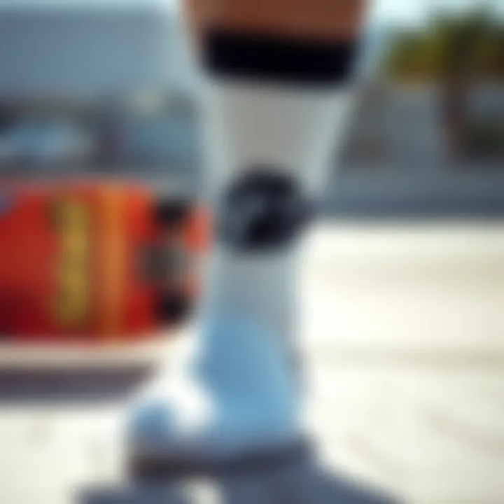 Close-up of Stance cotton socks showcasing design