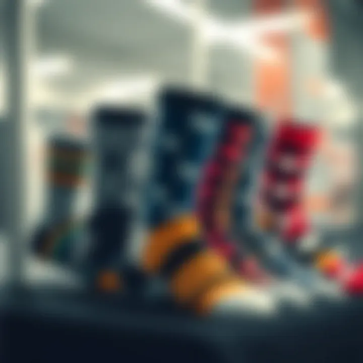 Stylish display of various Stance sock styles