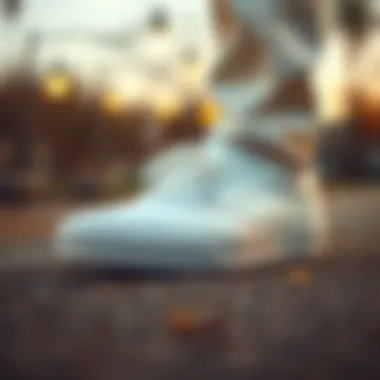 Classic skateboarding footwear in pristine white