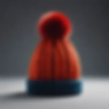 Contemporary Fashion Statement: The Beanie with Pom Pom A stylish beanie with a vibrant pom pom on top, showcasing contemporary fashion.