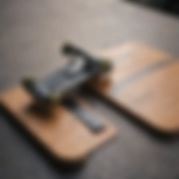 A close-up of drift board skateboard maintenance tools