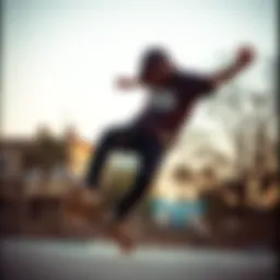 Dynamic skater showcasing Ethika top and bottom apparel