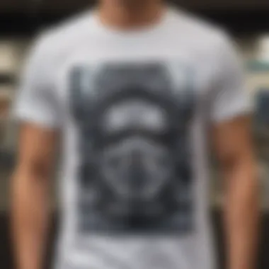 Modern Trends in Graphic T-Shirt Fashion A modern display of trendy graphic T-shirts with bold designs.