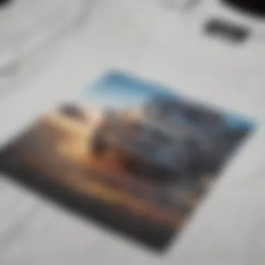 Printing Techniques in Graphic T-Shirt Design Close-up of various printing techniques used in graphic T-shirt designs.