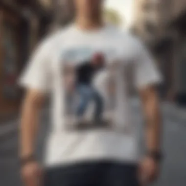Skateboarding Culture and Graphic T-Shirts An artistic representation of skateboarding culture reflected in T-shirt graphics.
