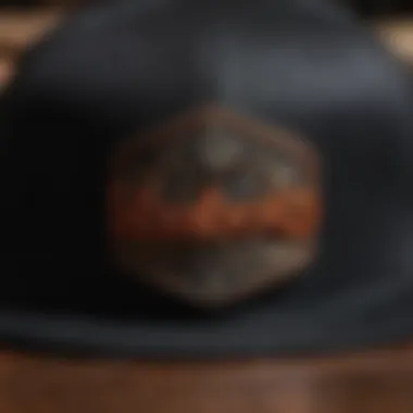 A close-up of The Hundreds hat showcasing intricate stitching and logo design