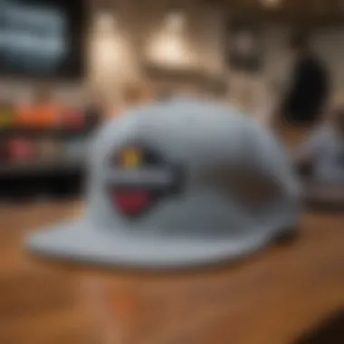 A fashionable individual sporting The Hundreds hat at a streetwear event