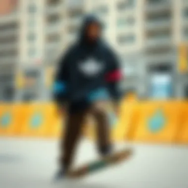 A collection of streetwear showcasing influences of skate and surf styles