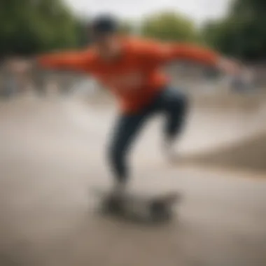 Andy Anderson in Action at the Skate Park Andy Anderson at a skate park