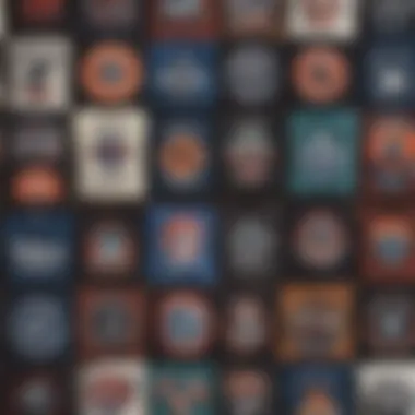 A collection of various skateboarding shirts with different logos representing diverse communities
