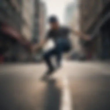 Skateboarding with Style A skateboarder wearing a snapback trucker cap while performing a trick