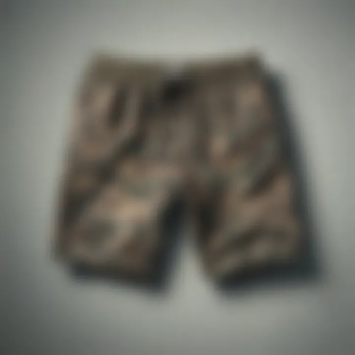 Different designs of camo sweat shorts