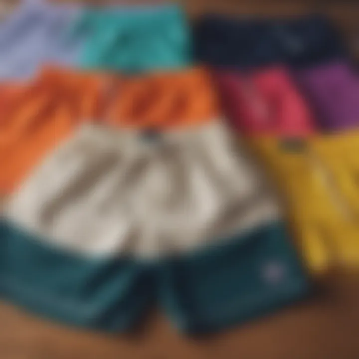 Various color options of Champion Lounge Shorts displayed together