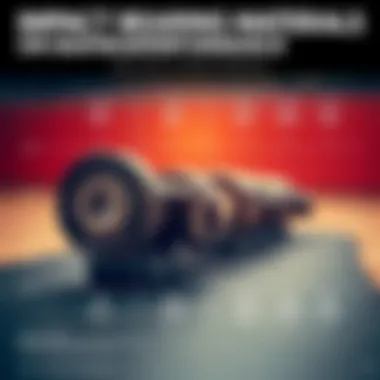 Graphical comparison of bearing materials affecting skateboard performance