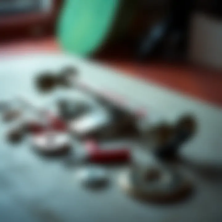 Components of the Impala Skate Tool Various components of the Impala skate tool laid out on a surface