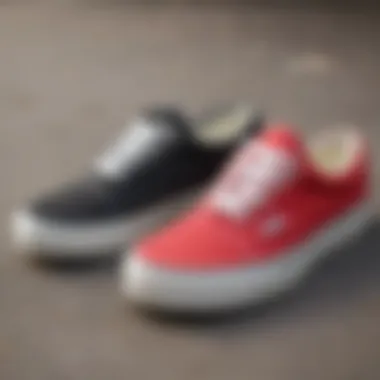 Classic Vans Sneakers Classic Vans sneakers on a skateboard