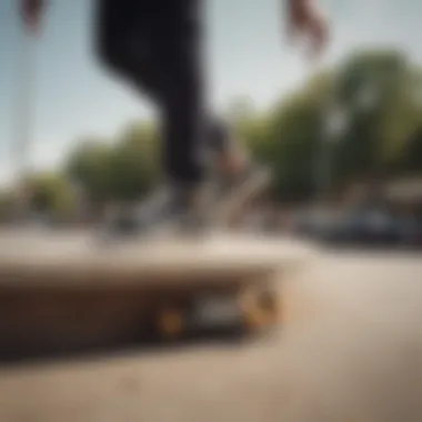 A skateboarder wearing Vans Old Skool in action
