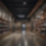 Interior view of the Vans store with stylish displays